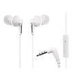 Panasonic ErgoFit Wired In-Ear Earbud Headphones with In-Line Mic/Call Remote and Right-Angle 3.5-mm TRRS Connector, RP-TCM125, White