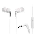 Panasonic ErgoFit Wired In-Ear Earbud Headphones with In-Line Mic/Call Remote and Right-Angle 3.5-mm TRRS Connector, RP-TCM125, White