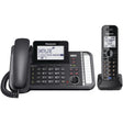 Panasonic 2-Line 1-Handset DECT 6.0 Expandable Cordless Phone System for Landline, Digital Answering System, and Bluetooth Link2Cell