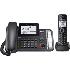 Panasonic 2-Line 1-Handset DECT 6.0 Expandable Cordless Phone System for Landline, Digital Answering System, and Bluetooth Link2Cell