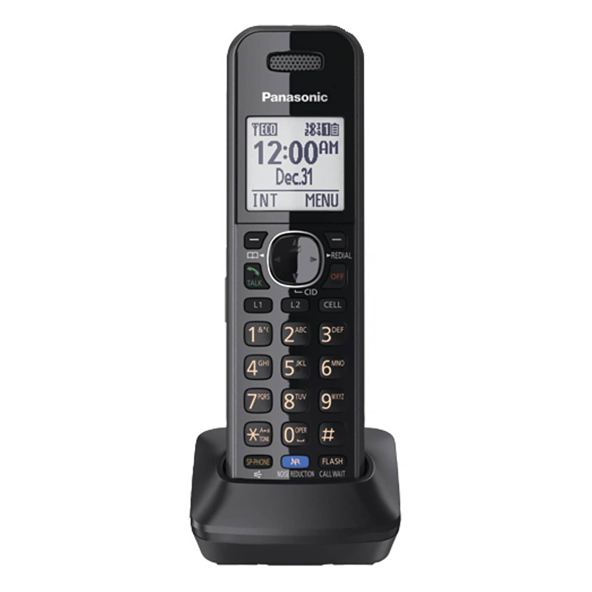 Panasonic 2-Line 1-Handset DECT 6.0 Expandable Cordless Phone System for Landline, Digital Answering System, and Bluetooth Link2Cell