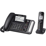Panasonic 2-Line 1-Handset DECT 6.0 Expandable Cordless Phone System for Landline, Digital Answering System, and Bluetooth Link2Cell