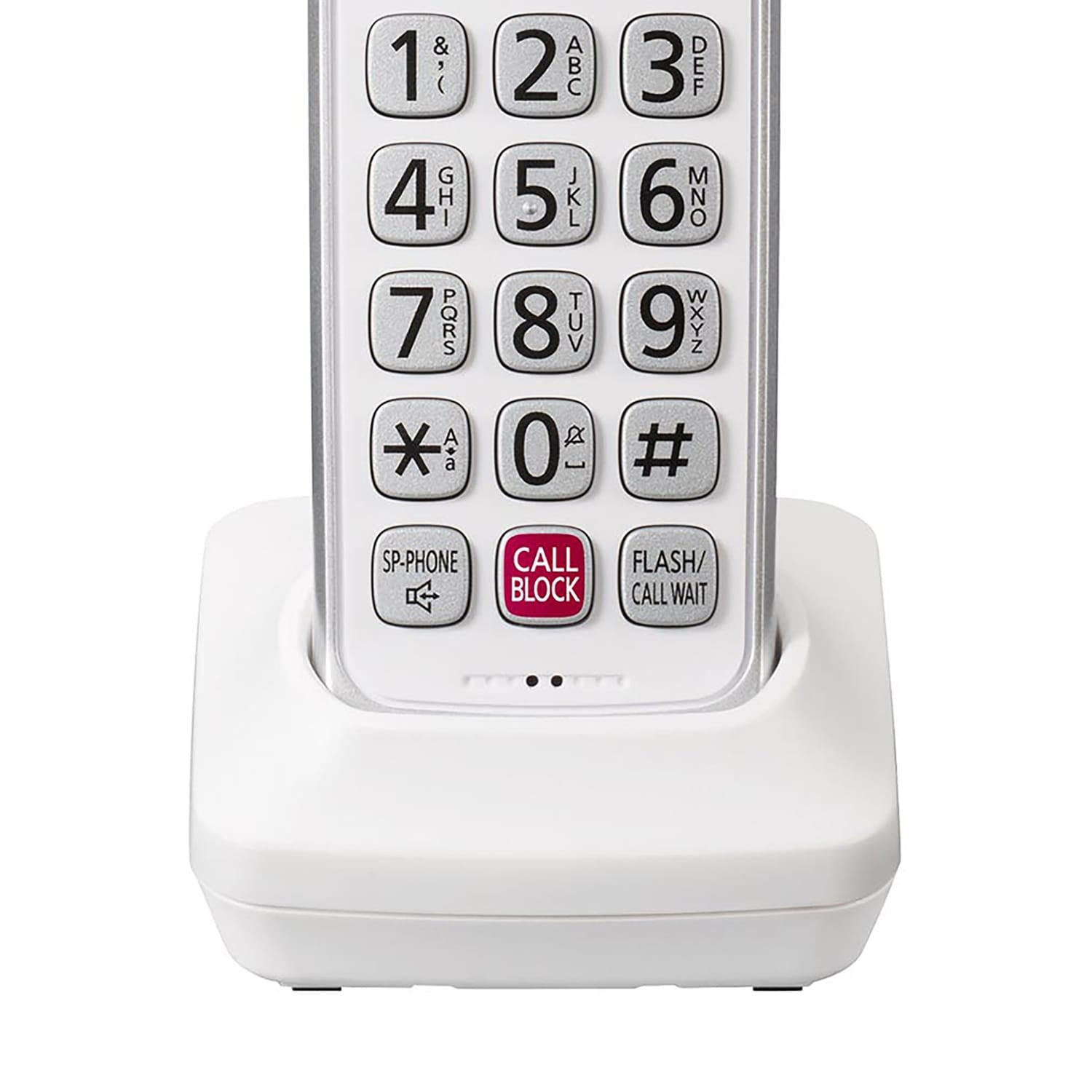 Panasonic Expandable Cordless Phone System for Landline, Digital Answering System, Caller ID, Call Blocker, and Large Buttons, 2 Handset