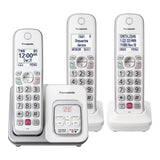 Panasonic Expandable Cordless Phone System for Landline, Digital Answering System, Caller ID, Call Blocker, and Large Buttons, 3 Handset