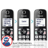 Panasonic 4-Handset Expandable Cordless Phone System for Landline, Digital Answering System, Bluetooth Link2Cell, Caller ID, and Call Blocker
