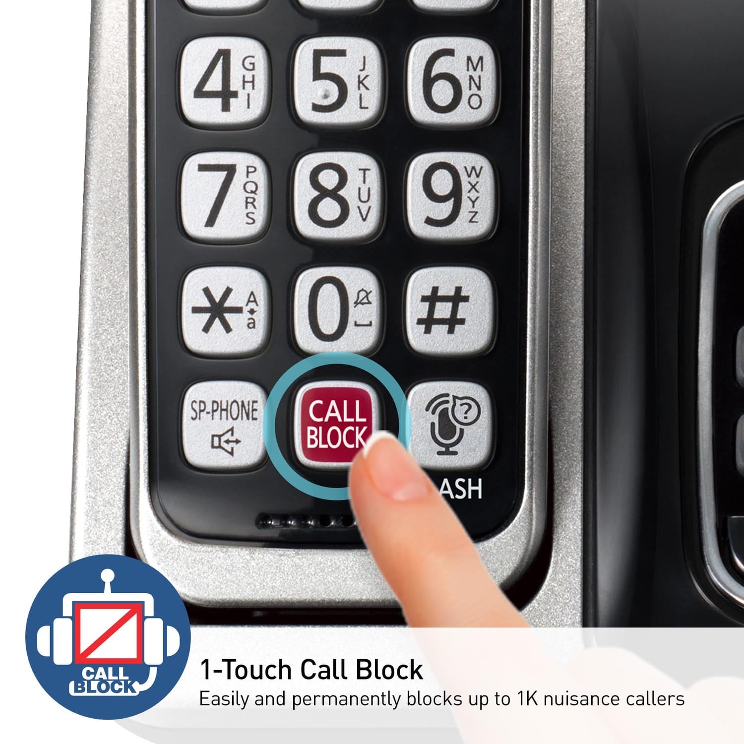 Panasonic 4-Handset Expandable Cordless Phone System for Landline, Digital Answering System, Bluetooth Link2Cell, Caller ID, and Call Blocker