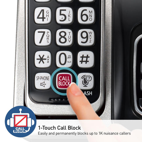Panasonic 4-Handset Expandable Cordless Phone System for Landline, Digital Answering System, Bluetooth Link2Cell, Caller ID, and Call Blocker