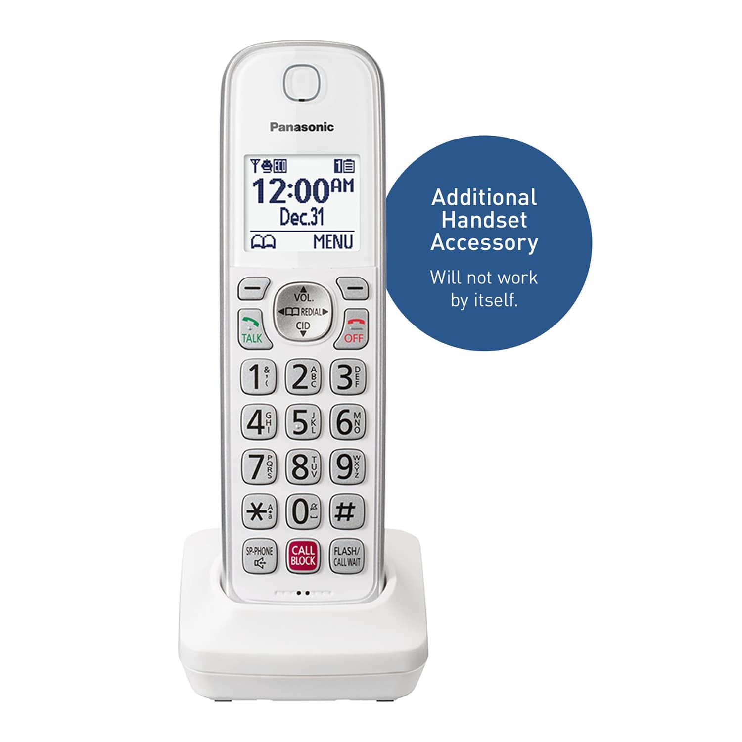 Panasonic Cordless Phone Accessory Handset for Panasonic KX-TGD81x and KX-TGD83x Series