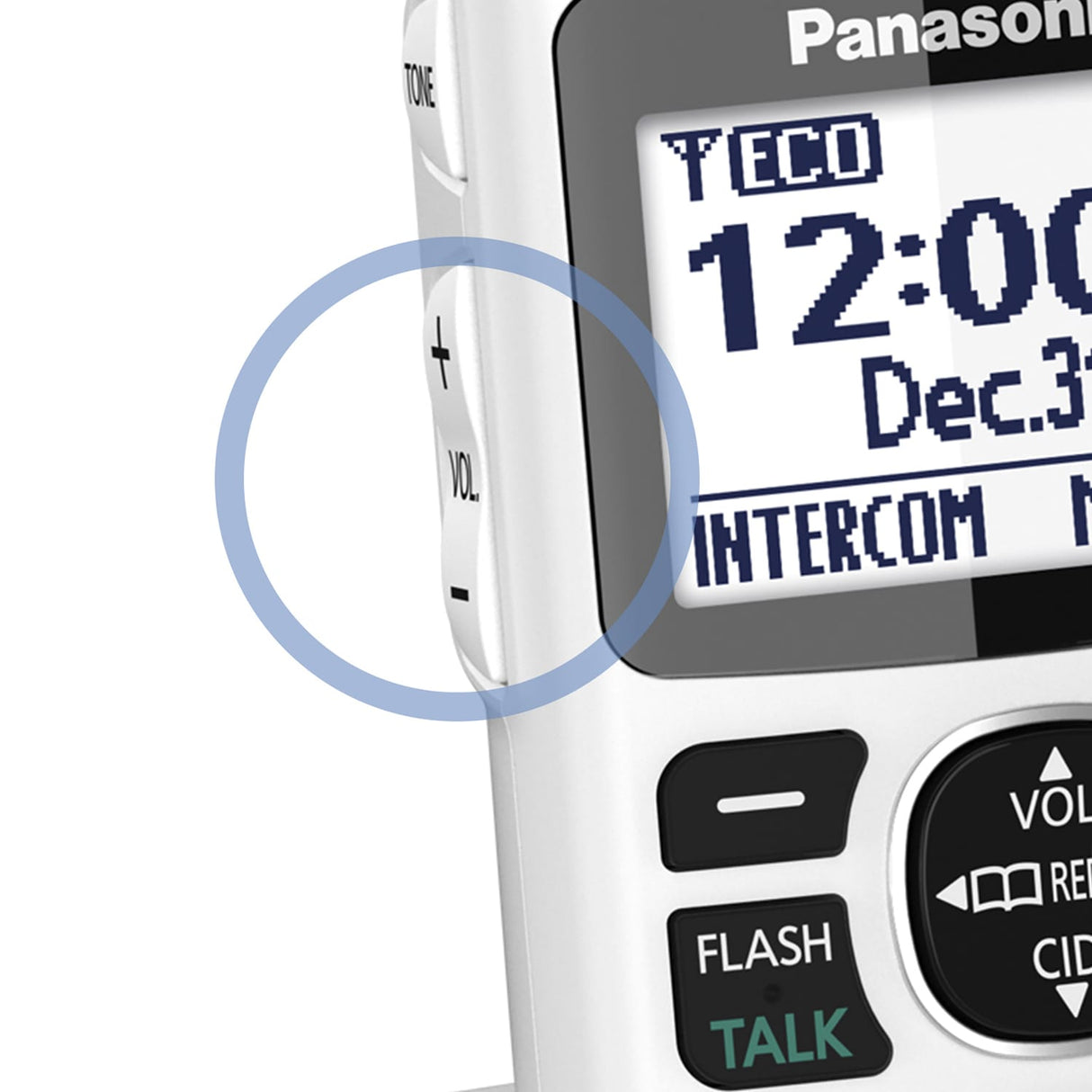 Panasonic 1-Handset DECT 6.0 40-dB Amplified/Expandable Cordless Phone System for Landline, Answering System, Noise Reduction, and Visual Ringer