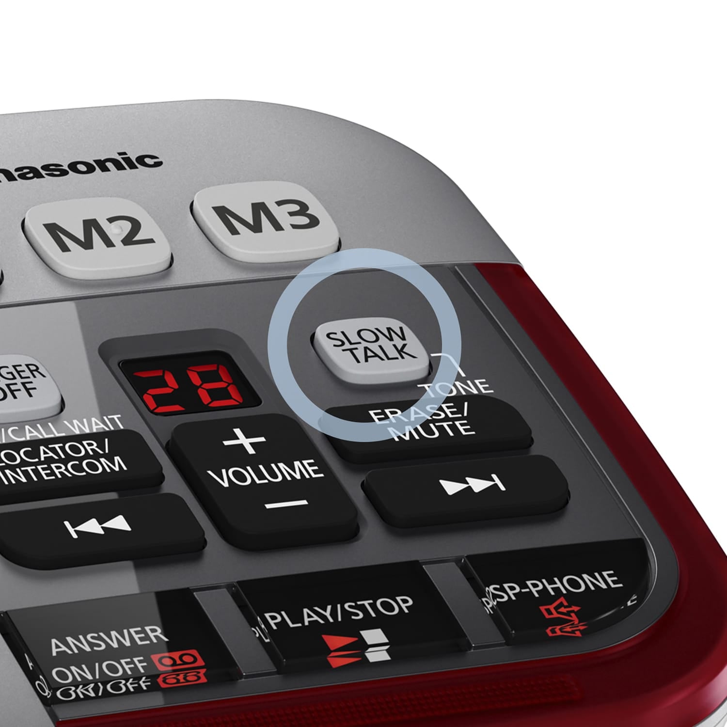 Panasonic 1-Handset DECT 6.0 50-dB Amplified/Expandable Cordless Phone System for Landline, Answering System, Noise Reduction, and Visual Ringer