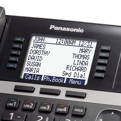 Panasonic Corded DECT 6.0 4-Line Office Phone Base Station with Answering Machine, Black, KX-TGW420B