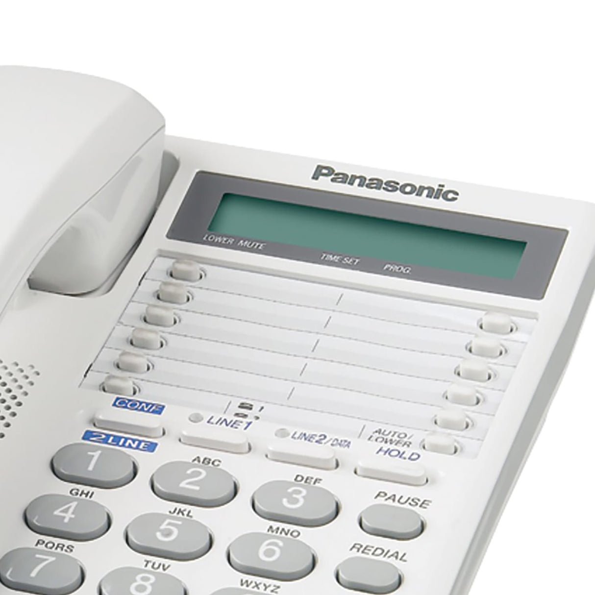 Panasonic KX-TS208W Corded 2-Line Office Phone with Speed Dial, White