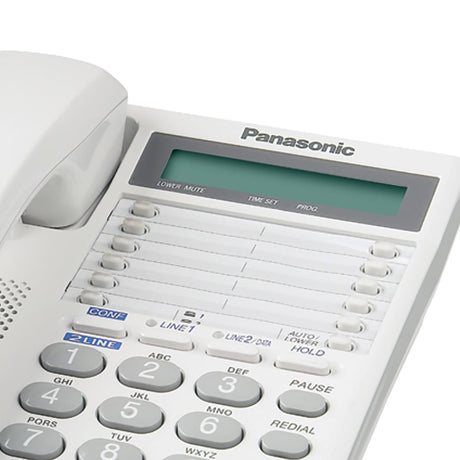 Panasonic KX-TS208W Corded 2-Line Office Phone with Speed Dial, White