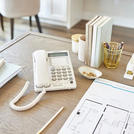 Panasonic KX-TS208W Corded 2-Line Office Phone with Speed Dial, White