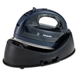 Panasonic Cordless Dry and Steam Iron with Wide Stainless Steel Soleplate, 1500W, Power Heating Base, Retractable Cord, Cover Case, Blue, NI-WL700A