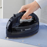 Panasonic Cordless Dry and Steam Iron with Wide Stainless Steel Soleplate, 1500W, Power Heating Base, Retractable Cord, Cover Case, Blue, NI-WL700A