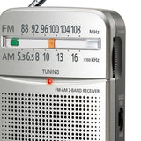 Panasonic Portable Pocket AM/FM Radio, Silver, RF-P50