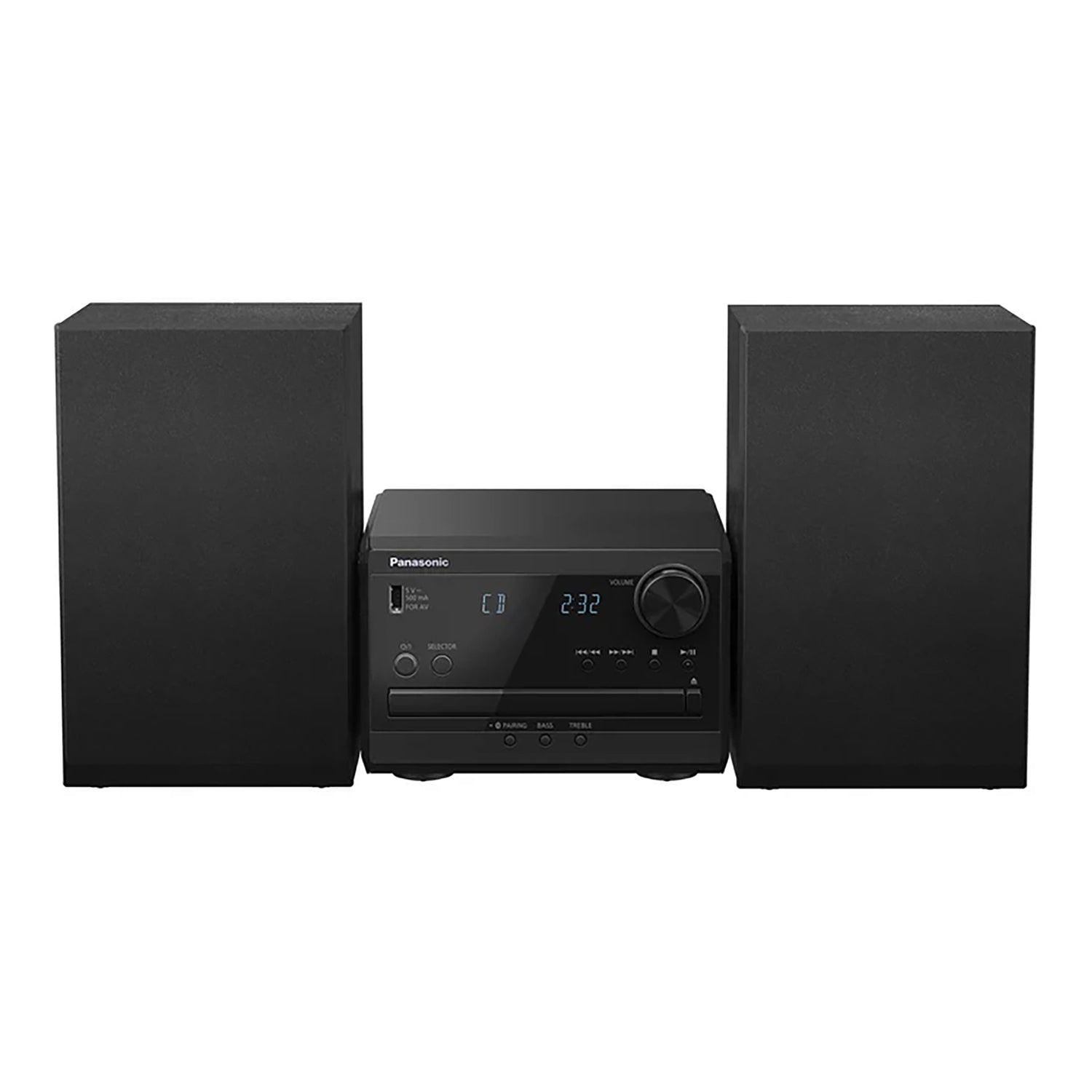 Panasonic 20-Watt Compact Bluetooth Home Stereo System with External Speakers, CD Player, FM Radio, Bluetooth Re-Master, USB, and Remote, PM270