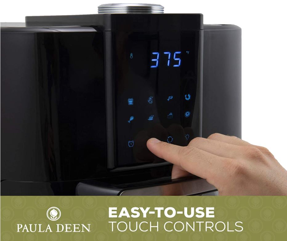 Paula Deen PDA001-RB 13 QT 1700 Watt XXXL Family-Sized Air Fryer Oven with Rapid Air Circulation System, Black - Refurbished