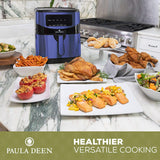 Paula Deen Stainless Steel 10 QT 1700 Watts LED Display Digital Air Fryer Blue Stainless - Certified Refurbished