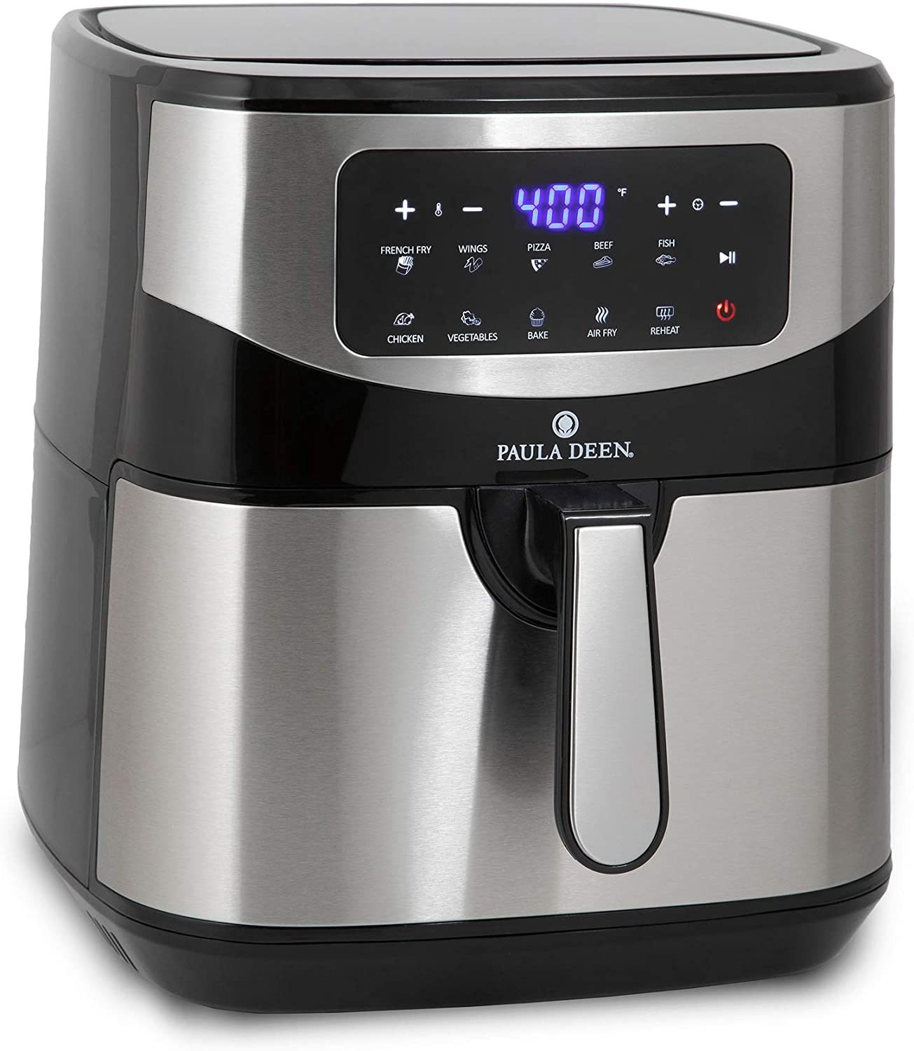 Paula Deen PDKDF579SS Stainless Steel 10 QT 1700 Watts Digital LED Display Air Fryer, Silver