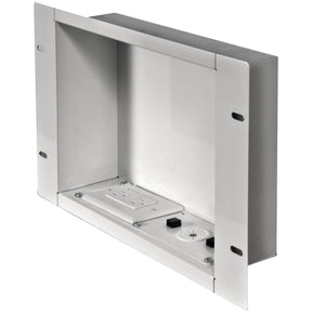 Peerless-AV In-Wall Accessory Box with 125-Volt Duplex Power Receptacle, IBA2AC-W