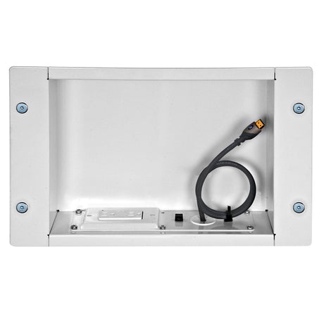 Peerless-AV In-Wall Accessory Box with 125-Volt Duplex Power Receptacle, IBA2AC-W