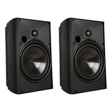Proficient Audio 5-1/4-In. 125-Watt AW525 Indoor/Outdoor Speaker Pair with Polypropylene Woofer and Pivoting Supernil Soft-Dome Tweeter, 8 Ohms, Black