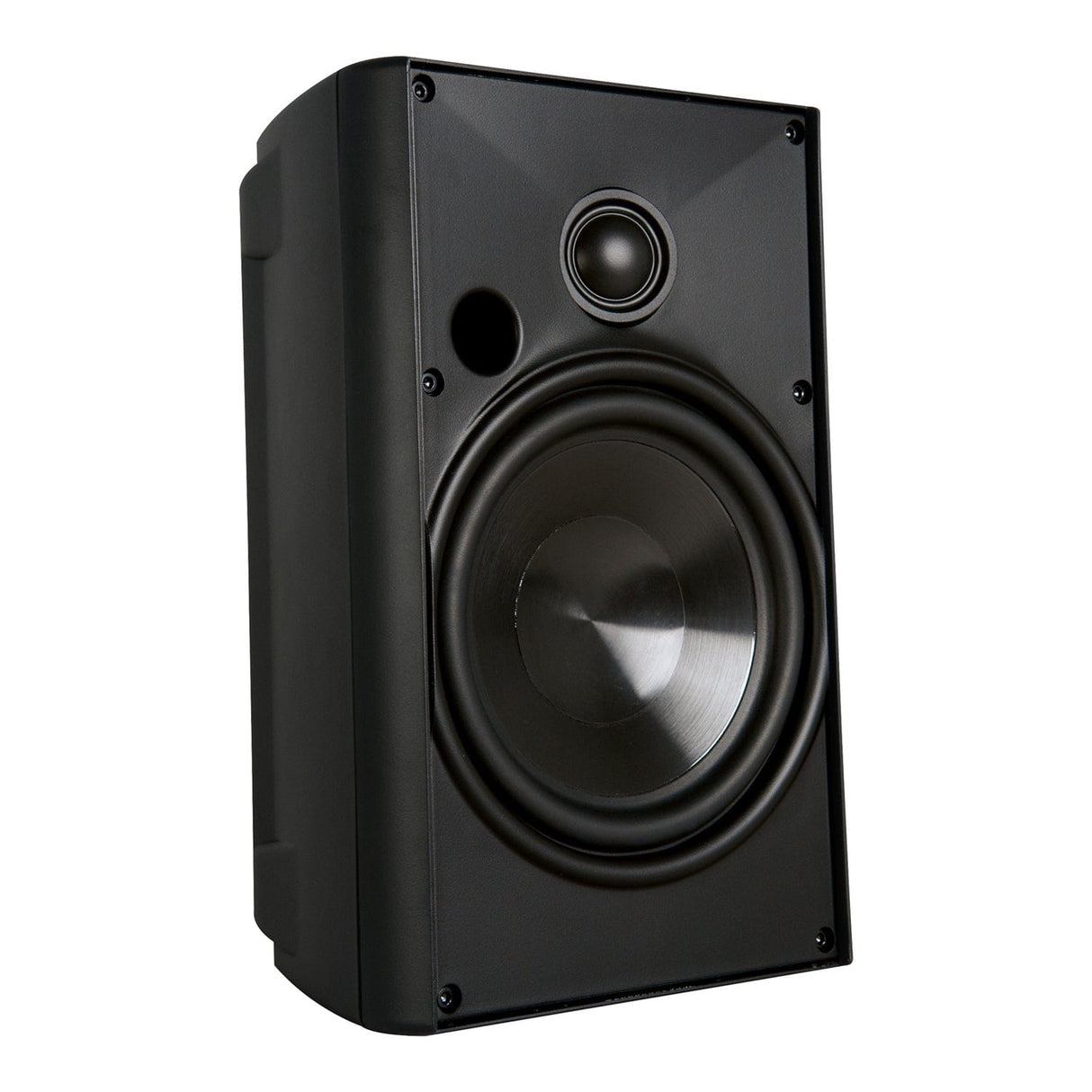 Proficient Audio 5-1/4-In. 125-Watt AW525 Indoor/Outdoor Speaker Pair with Polypropylene Woofer and Pivoting Supernil Soft-Dome Tweeter, 8 Ohms, Black