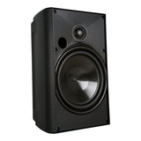 Proficient Audio 5-1/4-In. 125-Watt AW525 Indoor/Outdoor Speaker Pair with Polypropylene Woofer and Pivoting Supernil Soft-Dome Tweeter, 8 Ohms, Black