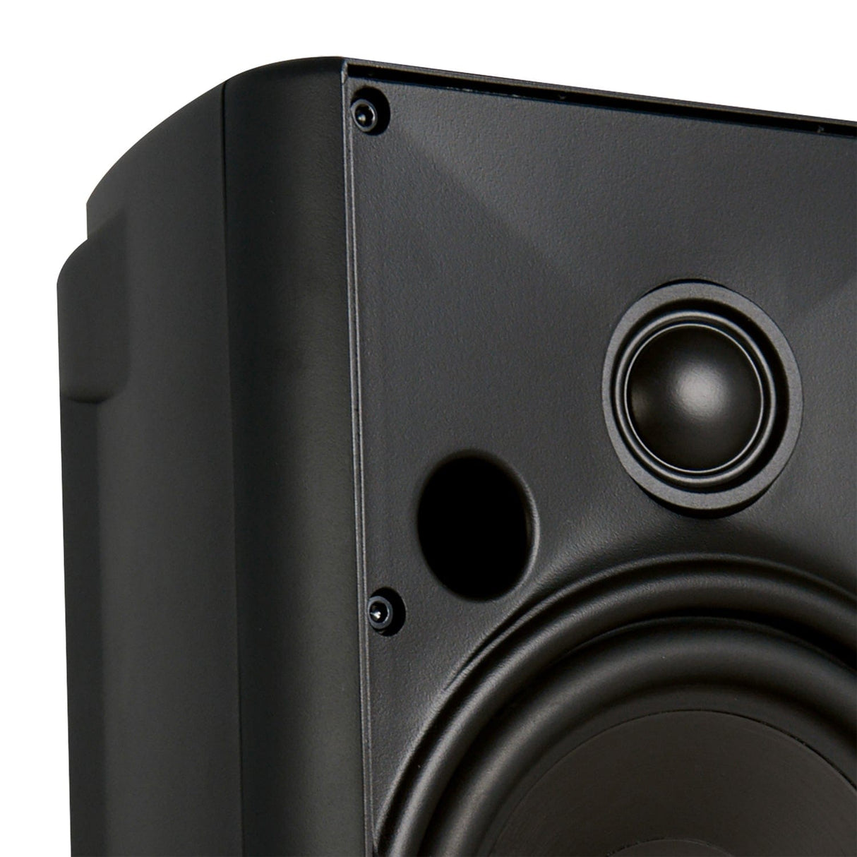 Proficient Audio 5-1/4-In. 125-Watt AW525 Indoor/Outdoor Speaker Pair with Polypropylene Woofer and Pivoting Supernil Soft-Dome Tweeter, 8 Ohms, Black