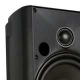 Proficient Audio 5-1/4-In. 125-Watt AW525 Indoor/Outdoor Speaker Pair with Polypropylene Woofer and Pivoting Supernil Soft-Dome Tweeter, 8 Ohms, Black