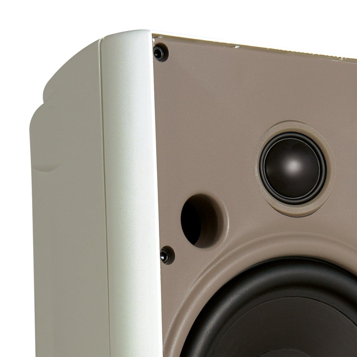 Proficient Audio 5-1/4-In. 125-Watt AW525 Indoor/Outdoor Speaker Pair with Polypropylene Woofer and Pivoting Supernil Soft-Dome Tweeter, 8 Ohms, White