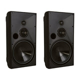 Proficient Audio AW830 175-Watt 8-In. Outdoor 3-Way Speaker Set, Black