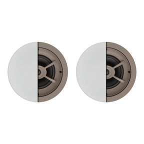 Proficient Audio 6-1/2-In. 75-Watt Protege C606 2-Way In-Ceiling Speaker Pair with Polypropylene Woofer and Fixed Soft-Dome Tweeter, 8 Ohms