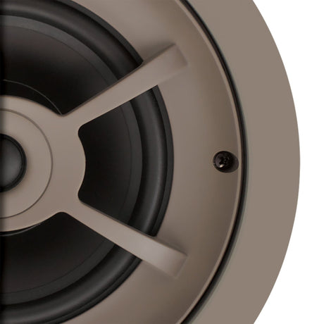 Proficient Audio 6-1/2-In. 75-Watt Protege C606 2-Way In-Ceiling Speaker Pair with Polypropylene Woofer and Fixed Soft-Dome Tweeter, 8 Ohms