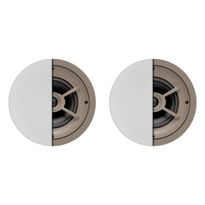 Proficient Audio 6-1/2-In. 100-Watt Protege C621 2-Way In-Ceiling Speaker Pair with Polypropylene Woofer and Pivoting Silk-Dome Tweeter, 8 Ohms