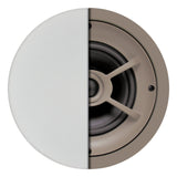 Proficient Audio 6-1/2-In. 100-Watt Protege C621 2-Way In-Ceiling Speaker Pair with Polypropylene Woofer and Pivoting Silk-Dome Tweeter, 8 Ohms