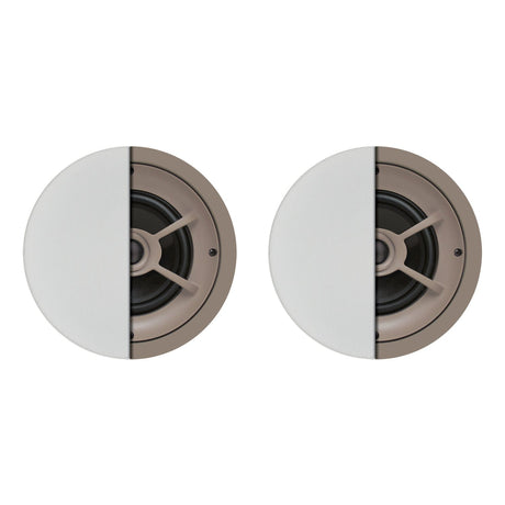 Proficient Audio 6-1/2-In. 100-Watt Protege C626 2-Way In-Ceiling Speaker Pair with Graphite Woofer and Pivoting Silk-Dome Tweeter, 8 Ohms