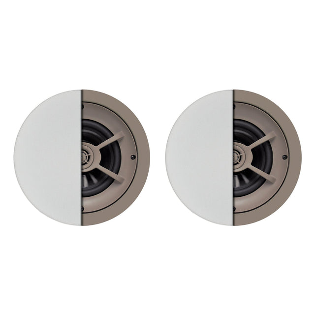 Proficient Audio 6-1/2-In. 125-Watt Protege C641 2-Way In-Ceiling Speaker Pair with Graphite Woofer and Pivoting Aluminum-Dome Tweeter, 8 Ohms