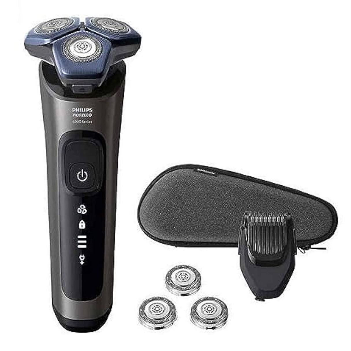 Philips Norelco S6800 Wet and Dry Cordless Electric Shaver Set with SenseIQ Technology, Series 6000