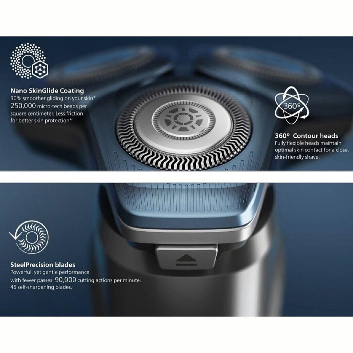 Philips Norelco S6800 Wet and Dry Cordless Electric Shaver Set with SenseIQ Technology, Series 6000