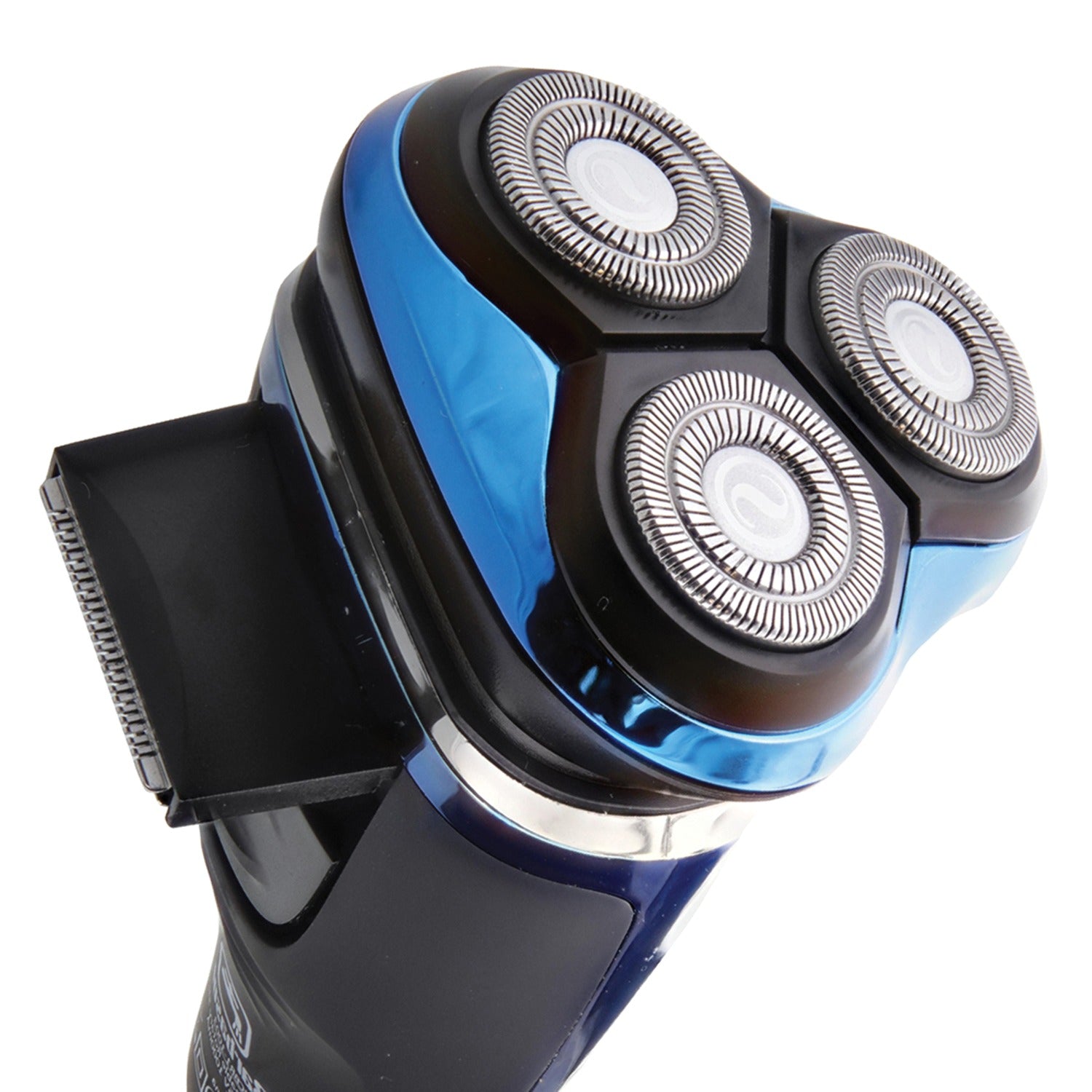 Barbasol Men's Rechargeable Wet/Dry LCD Lithium Rotary Shaver with Pop-up Trimmer