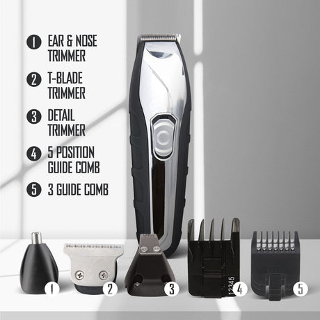 Barbasol Rechargeable 7-Piece All-in-1 Men’s Grooming Kit