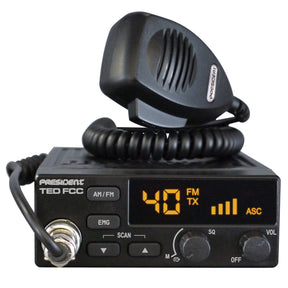 President Ted FCC 40-Channel 12-Volt AM/FM CB Radio, TXUS004