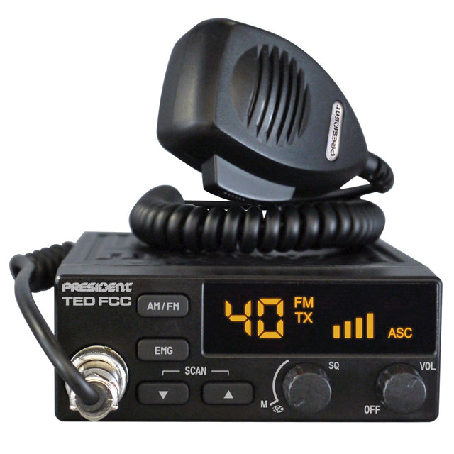 President Ted FCC 40-Channel 12-Volt AM/FM CB Radio, TXUS004