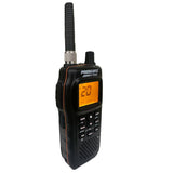 President Jerry FCC Handheld Ultra-Compact CB Radio with 40 Channels, AM/FM/PA, Weather Alert, Emergency Channel, Scan, Flexible Antenna, Car Charger