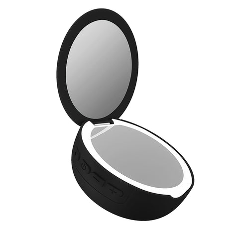 Priority Products Compact Bluetooth Mirror Speaker with Lights, M6, Black
