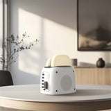 Priority Products Toaster-Shaped Sleeping Machine with Bluetooth Speaker and Night-Light, Black