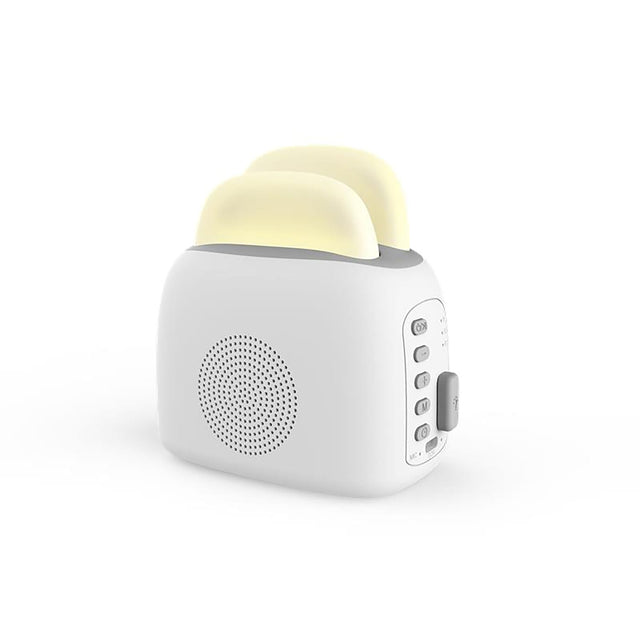 Priority Products Toaster-Shaped Sleeping Machine with Bluetooth Speaker and Night-Light, White